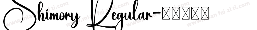 Shimory Regular字体转换